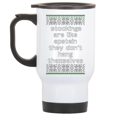 Hung Like Epstein Funny Ugly Christmas Stainless Steel Travel Mug