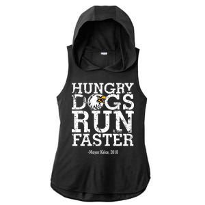 Hungry Dogs Run Faster Ladies PosiCharge Tri-Blend Wicking Draft Hoodie Tank