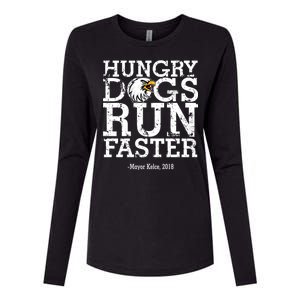 Hungry Dogs Run Faster Womens Cotton Relaxed Long Sleeve T-Shirt