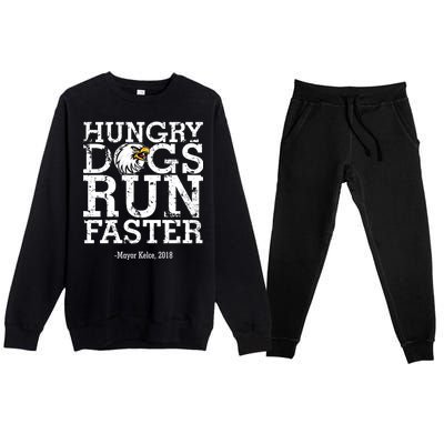 Hungry Dogs Run Faster Premium Crewneck Sweatsuit Set