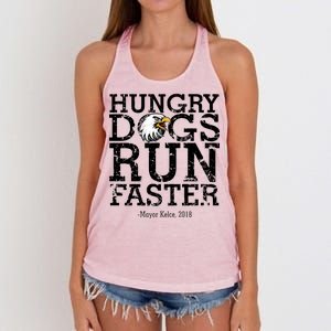 Hungry Dogs Run Faster Women's Knotted Racerback Tank