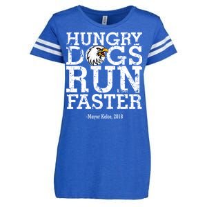 Hungry Dogs Run Faster Enza Ladies Jersey Football T-Shirt