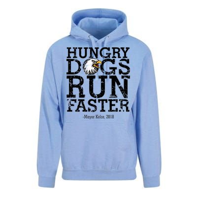 Hungry Dogs Run Faster Unisex Surf Hoodie