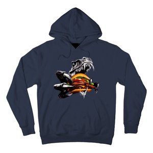 Hungry T-Rex Eating A Burger Hoodie