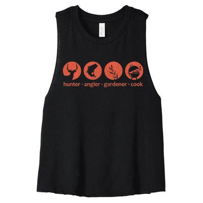 Hunter Angler Gardener Cook Women's Racerback Cropped Tank