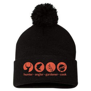 Hunter Angler Gardener Cook Pom Pom 12in Knit Beanie