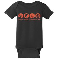 Hunter Angler Gardener Cook Baby Bodysuit