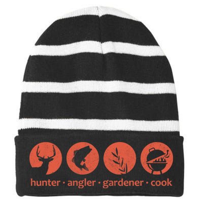 Hunter Angler Gardener Cook Striped Beanie with Solid Band