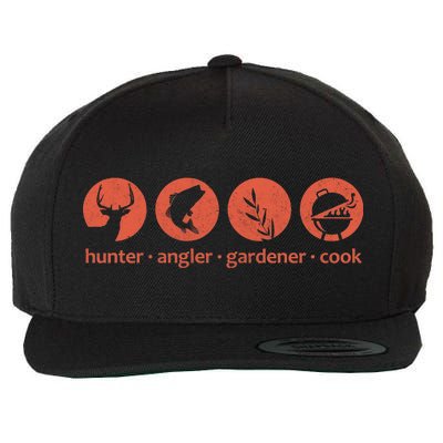 Hunter Angler Gardener Cook Wool Snapback Cap