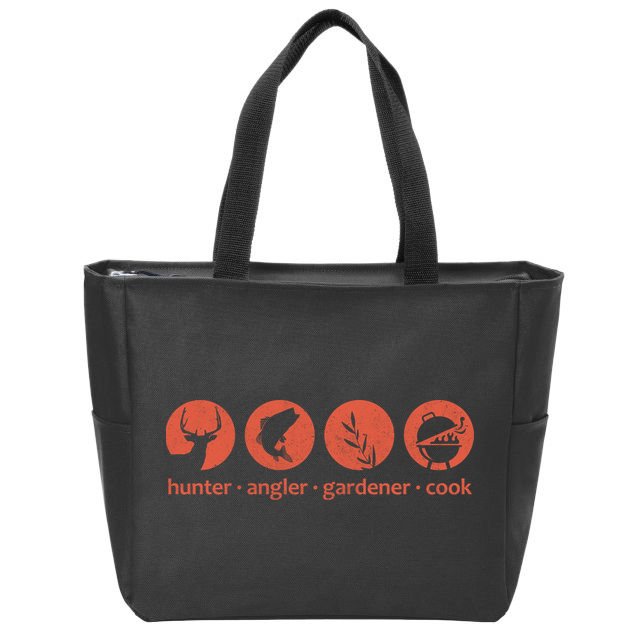Hunter Angler Gardener Cook Zip Tote Bag