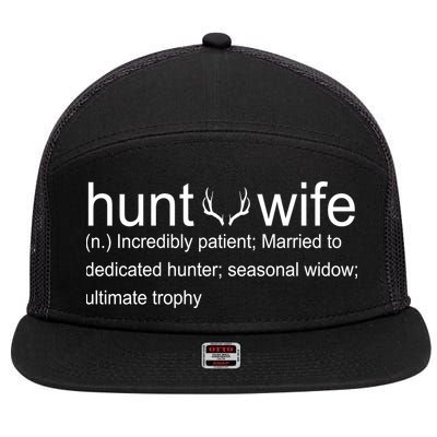 Hunter's Wife Funny Hunting 7 Panel Mesh Trucker Snapback Hat
