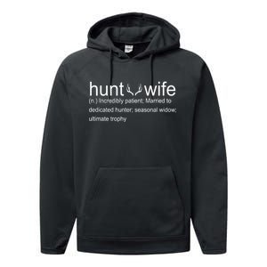 Hunter's Wife Funny Hunting Performance Fleece Hoodie