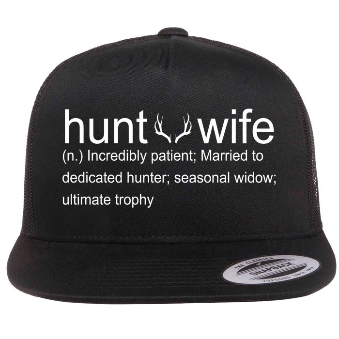 Hunter's Wife Funny Hunting Flat Bill Trucker Hat