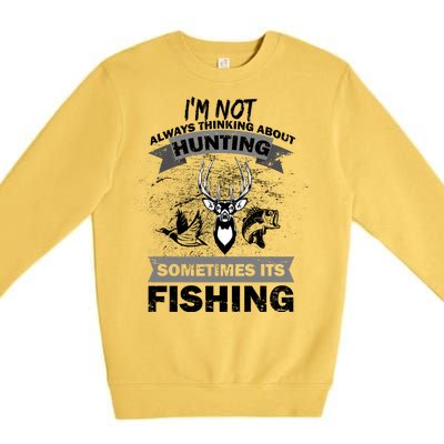 Hunting And Fishing Premium Crewneck Sweatshirt