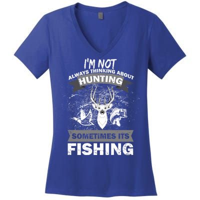 Hunting And Fishing Women's V-Neck T-Shirt