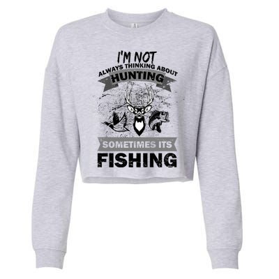 Hunting And Fishing Cropped Pullover Crew