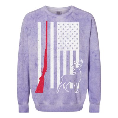 Hunting Deer Rifle Flag Colorblast Crewneck Sweatshirt