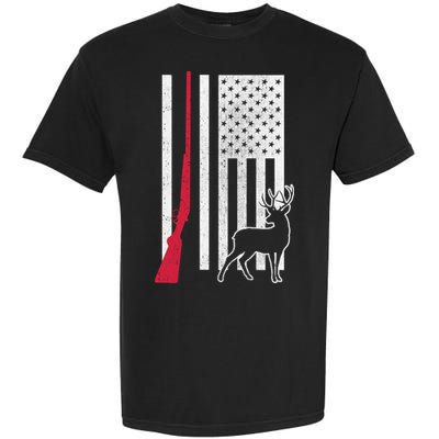 Hunting Deer Rifle Flag Garment-Dyed Heavyweight T-Shirt