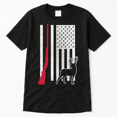 Hunting Deer Rifle Flag Tall T-Shirt