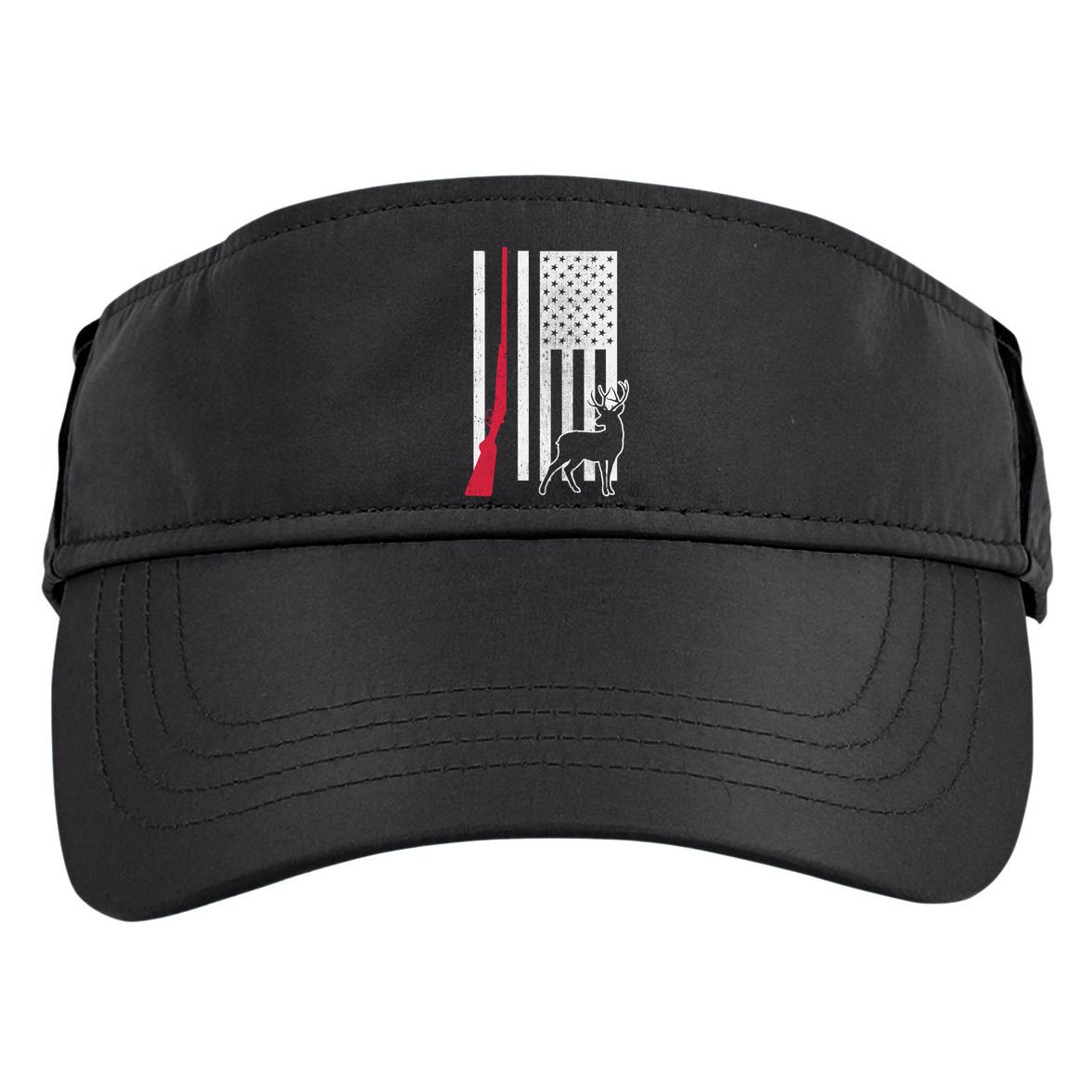 Hunting Deer Rifle Flag Adult Drive Performance Visor
