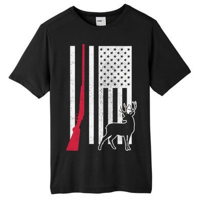 Hunting Deer Rifle Flag Tall Fusion ChromaSoft Performance T-Shirt