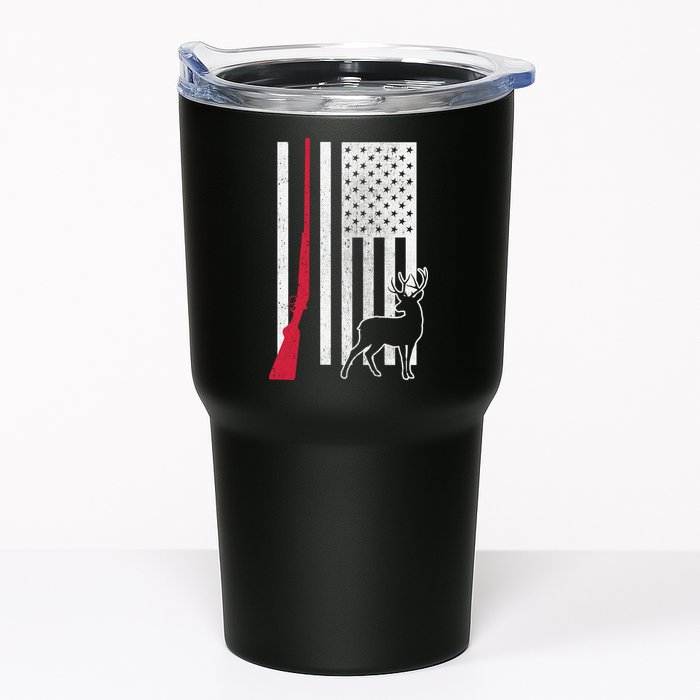 Hunting Deer Rifle Flag Tumbler