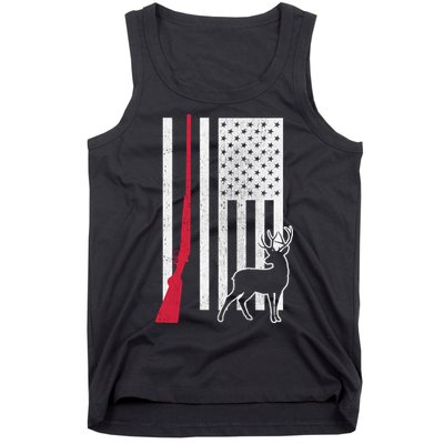 Hunting Deer Rifle Flag Tank Top