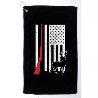 Hunting Deer Rifle Flag Platinum Collection Golf Towel