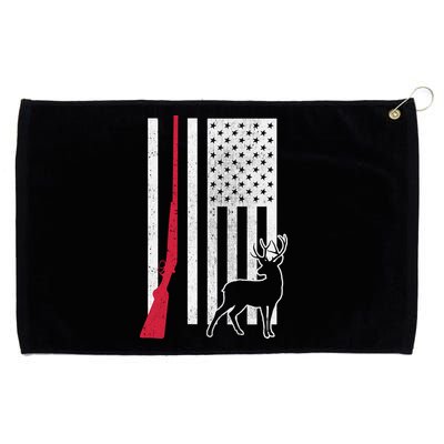 Hunting Deer Rifle Flag Grommeted Golf Towel