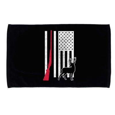 Hunting Deer Rifle Flag Microfiber Hand Towel