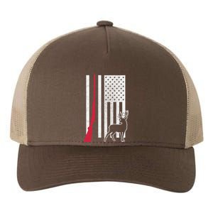 Hunting Deer Rifle Flag Yupoong Adult 5-Panel Trucker Hat