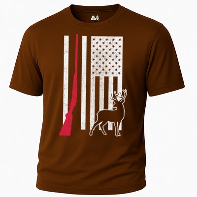 Hunting Deer Rifle Flag Performance Shirt