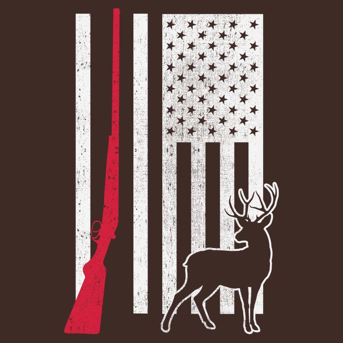Hunting Deer Rifle Flag Apron