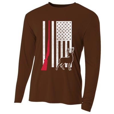 Hunting Deer Rifle Flag Cooling Performance Long Sleeve Crew