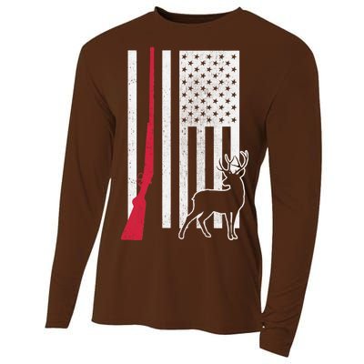 Hunting Deer Rifle Flag Cooling Performance Long Sleeve Crew