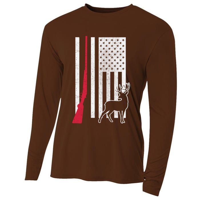 Hunting Deer Rifle Flag Cooling Performance Long Sleeve Crew