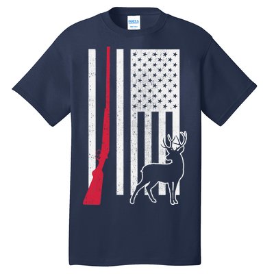 Hunting Deer Rifle Flag Tall T-Shirt