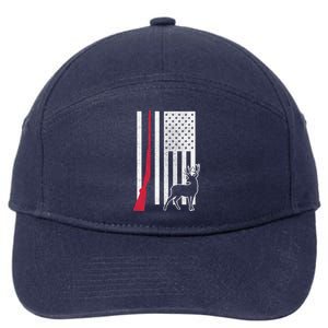 Hunting Deer Rifle Flag 7-Panel Snapback Hat