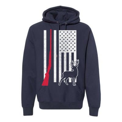 Hunting Deer Rifle Flag Premium Hoodie