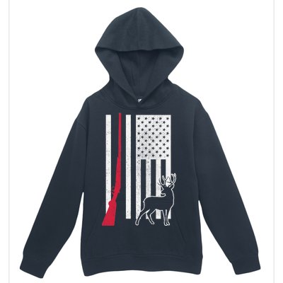 Hunting Deer Rifle Flag Urban Pullover Hoodie