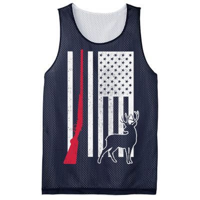 Hunting Deer Rifle Flag Mesh Reversible Basketball Jersey Tank