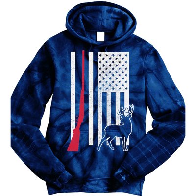 Hunting Deer Rifle Flag Tie Dye Hoodie