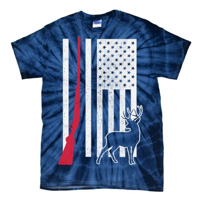 Hunting Deer Rifle Flag Tie-Dye T-Shirt