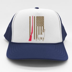 Hunting Deer Rifle Flag Trucker Hat