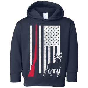 Hunting Deer Rifle Flag Toddler Hoodie