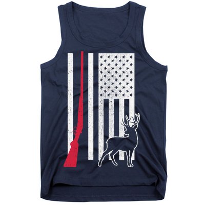 Hunting Deer Rifle Flag Tank Top