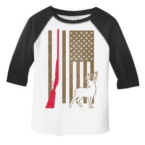 Hunting Deer Rifle Flag Toddler Fine Jersey T-Shirt