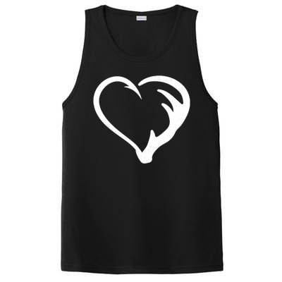 Hunting Fishing Antler Heart Hunter PosiCharge Competitor Tank