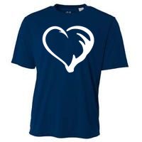 Hunting Fishing Antler Heart Hunter Cooling Performance Crew T-Shirt