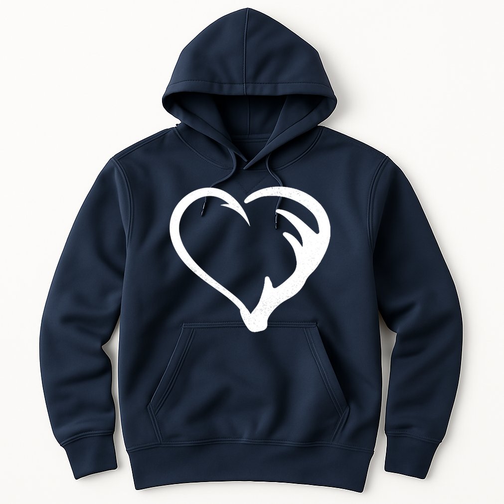 Hunting Fishing Antler Heart Hunter Hoodie